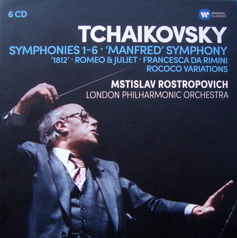 Tchaikovsky / Mstislav Rostropovich, London Philharmonic Orchestra - Symphonies 1-6 • 'Manfred' Symphony • '1821' • Romeo & Juliet • Francesca Da Rimini • Rococo Variations