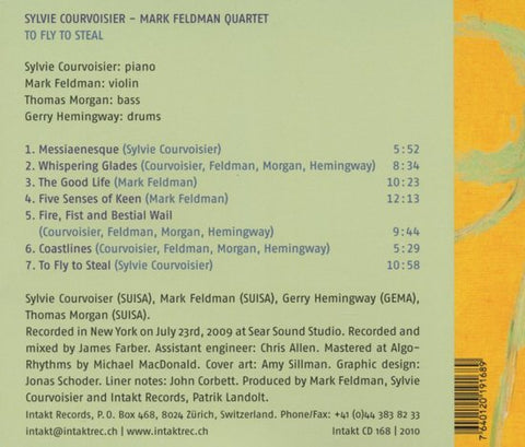 Sylvie Courvoisier - Mark Feldman Quartet - To Fly To Steal