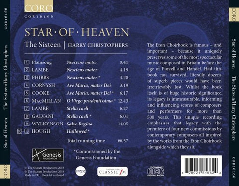 The Sixteen, Harry Christophers - Star Of Heaven: The Eton Choirbook Legacy