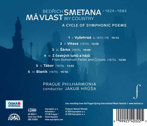 Bedřich Smetana, Prague Philharmonia, Jakub Hrůša - Má Vlast / My Country
