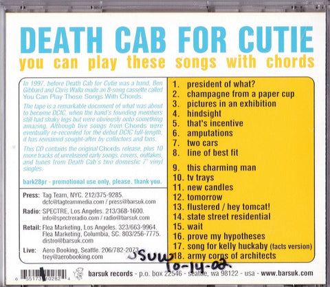 Death Cab For Cutie - You Can Play These Songs With Chords