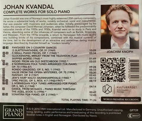 Kvandal – Joachim Knoph - Complete Works For Solo Piano