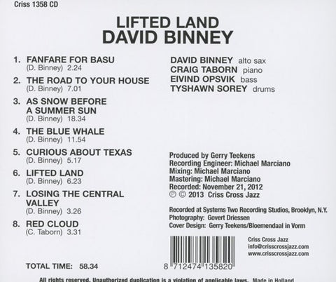 David Binney, - Lifted Land