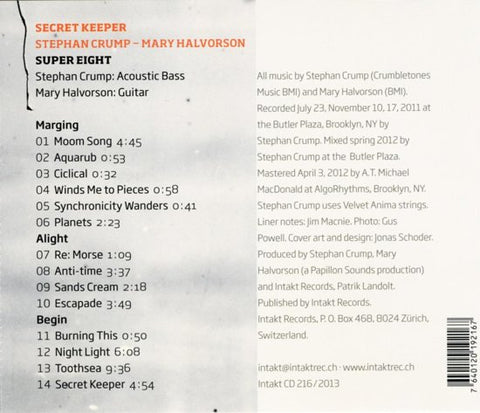 Stephan Crump, Mary Halvorson : Secret Keeper - Super Eight