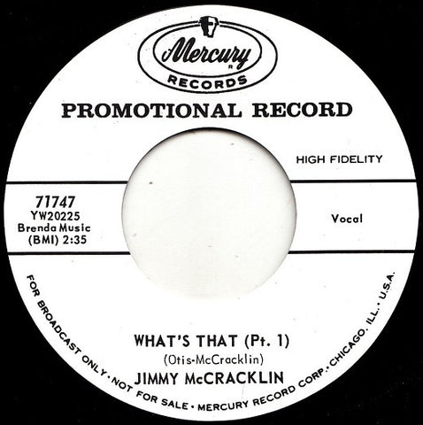 Jimmy McCracklin - What's That (Pt. 1) / What's That (Pt. 2)