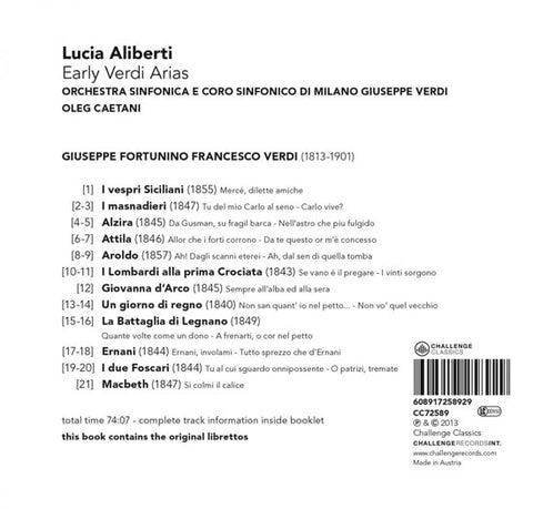 Lucia Aliberti - Early Verdi Arias