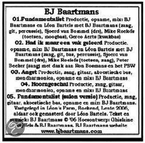 BJ Baartmans - Fundamentalist