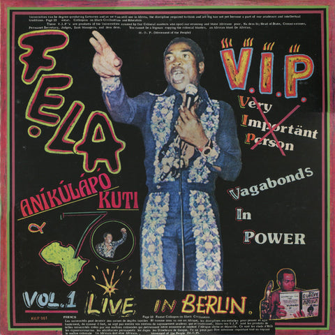 Fẹla Aníkúlápó Kuti & Afrika 70 - V.I.P. (Vagabonds In Power) Vol. 1 Live In Berlin