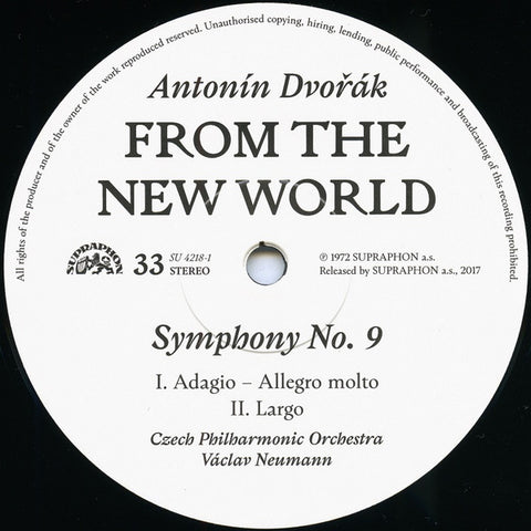 Antonín Dvořák, Czech Philharmonic Orchestra, Václav Neumann - Symphony No. 9 In E Minor 