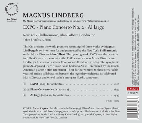 Magnus Lindberg - New York Philharmonic, Alan Gilbert, Yefim Bronfman - EXPO • Piano Concerto No. 2 • Al Largo