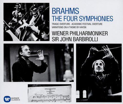 Brahms, Wiener Philharmoniker, Sir John Barbirolli - The Four Symphonies, Tragic Overture, Academic Festival Overture, Variations On A Theme By Haydn
