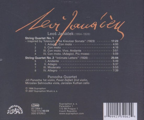 Leoš Janáček, Panocha Quartet - String Quartets No. 1+2