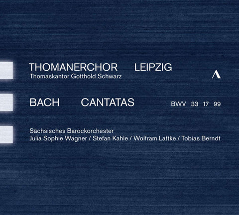 Thomanerchor Leipzig, Gotthold Schwarz, Bach, Sächsisches Barockorchester, Julia Sophie Wagner, Stefan Kahle, Wolfram Lattke, Tobias Berndt - Cantatas